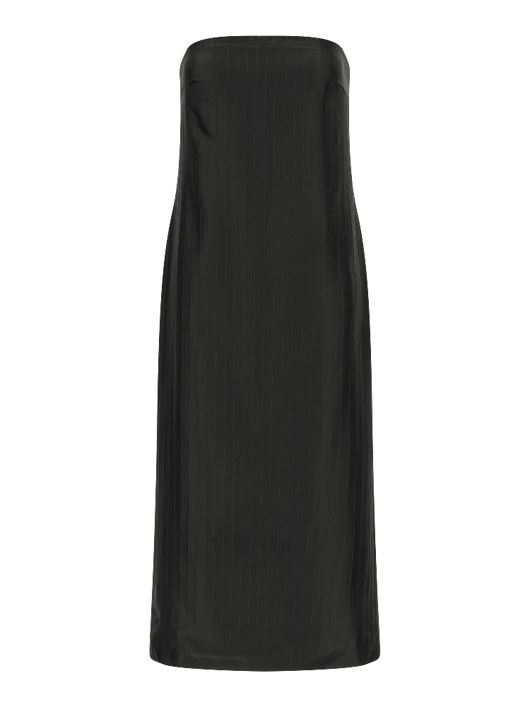 Black Viscose Midi Dress