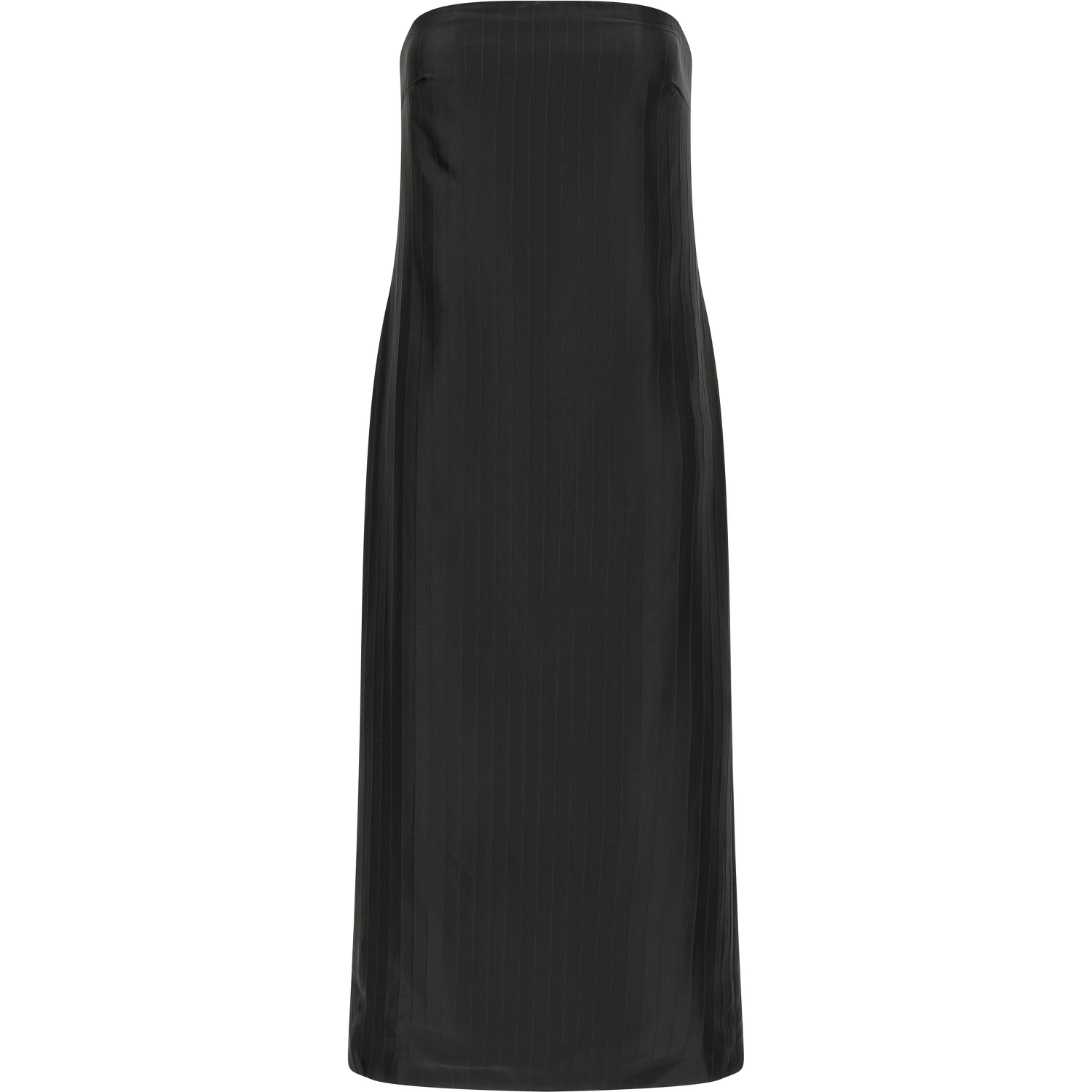 Black Viscose Midi Dress