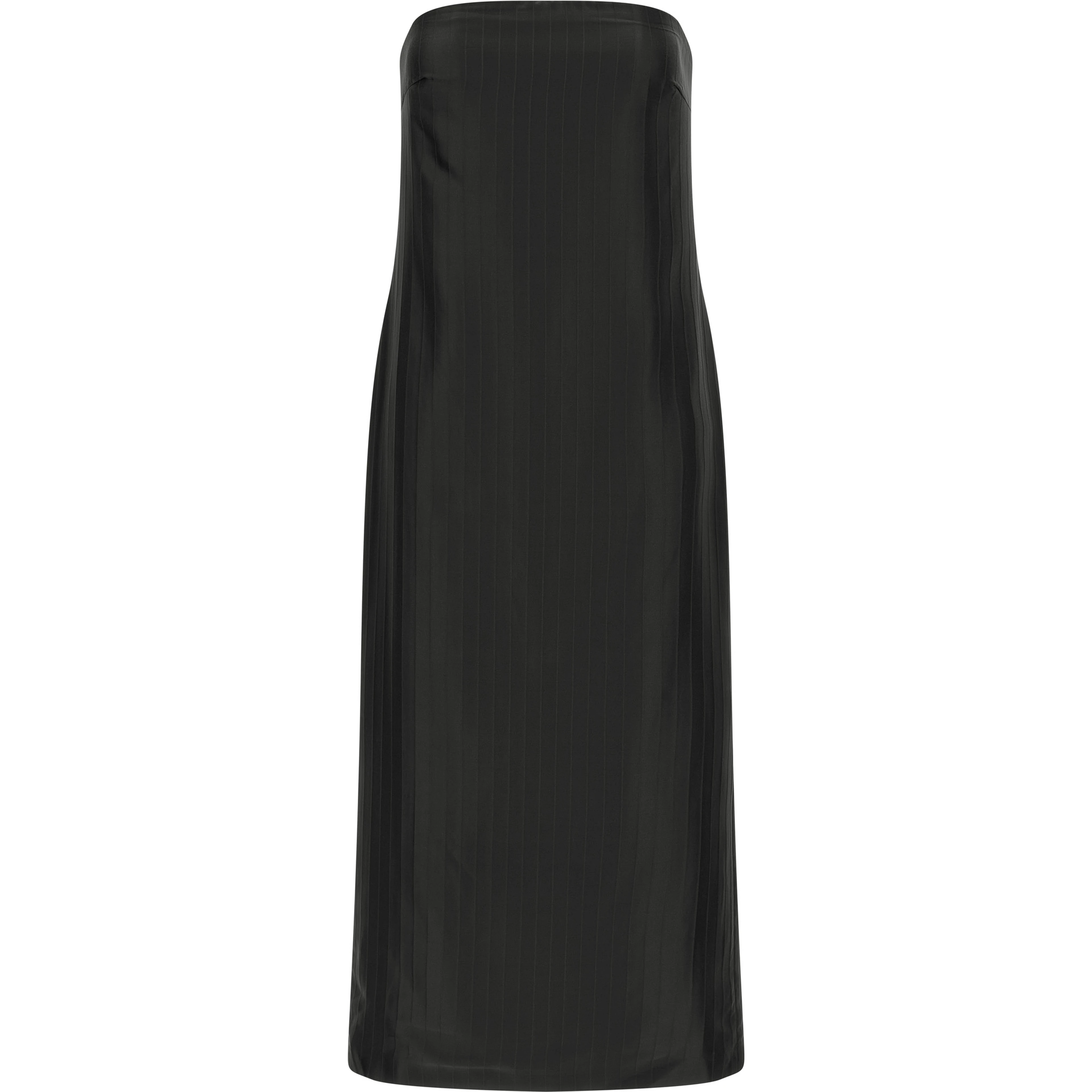 Black Viscose Midi Dress