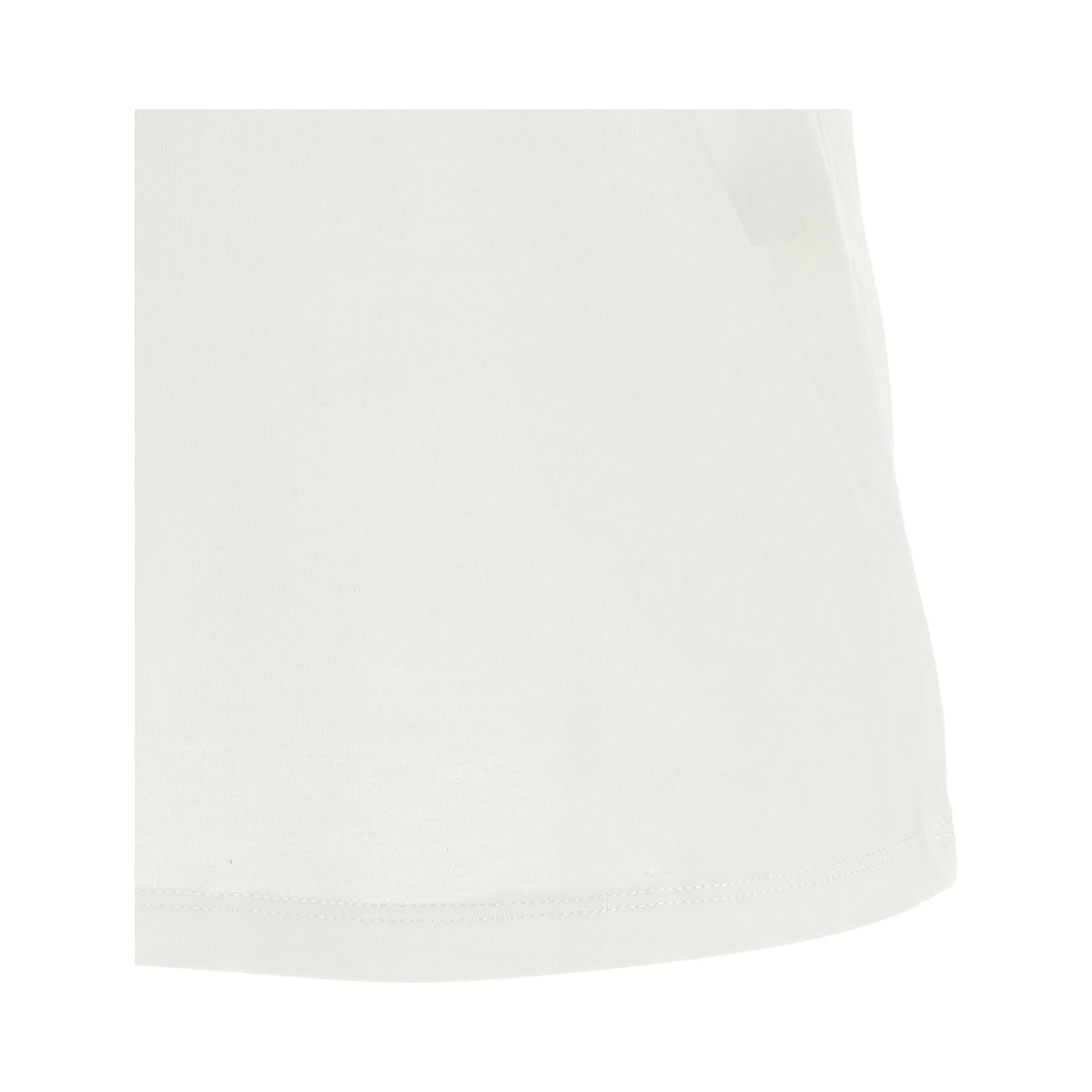 White Cotton Sleeveles T-Shirt