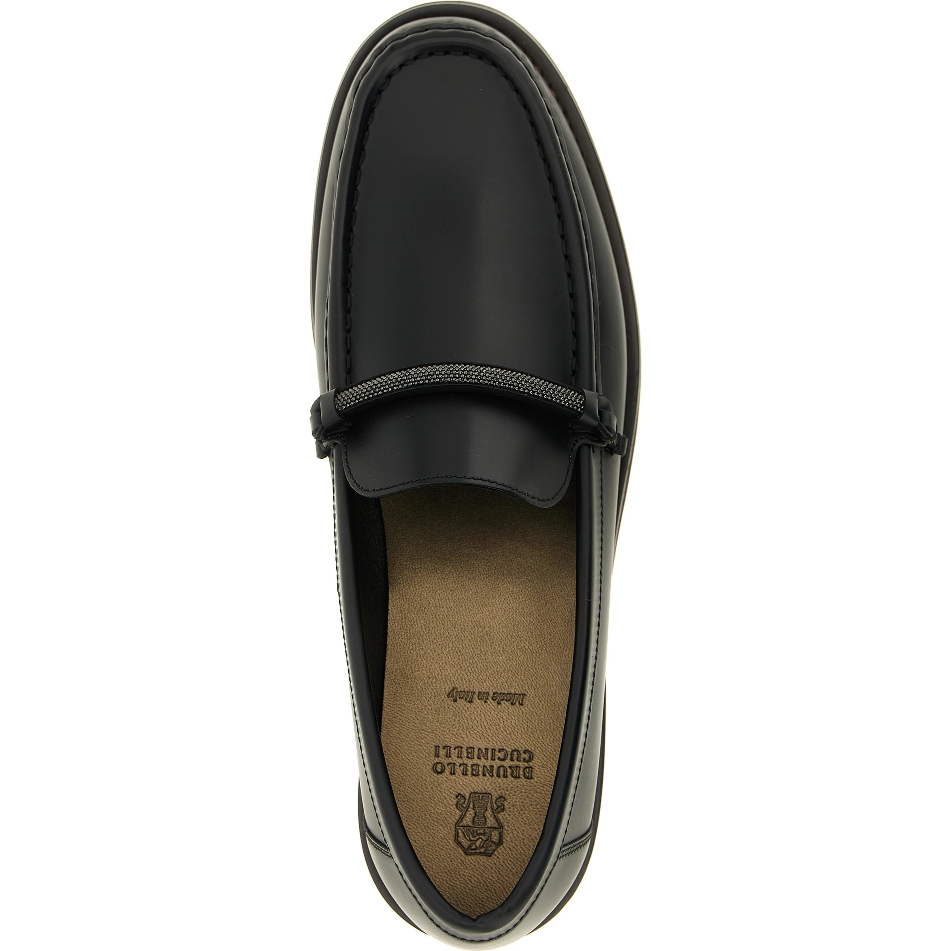 Black Calfskin Slip-On Loafers
