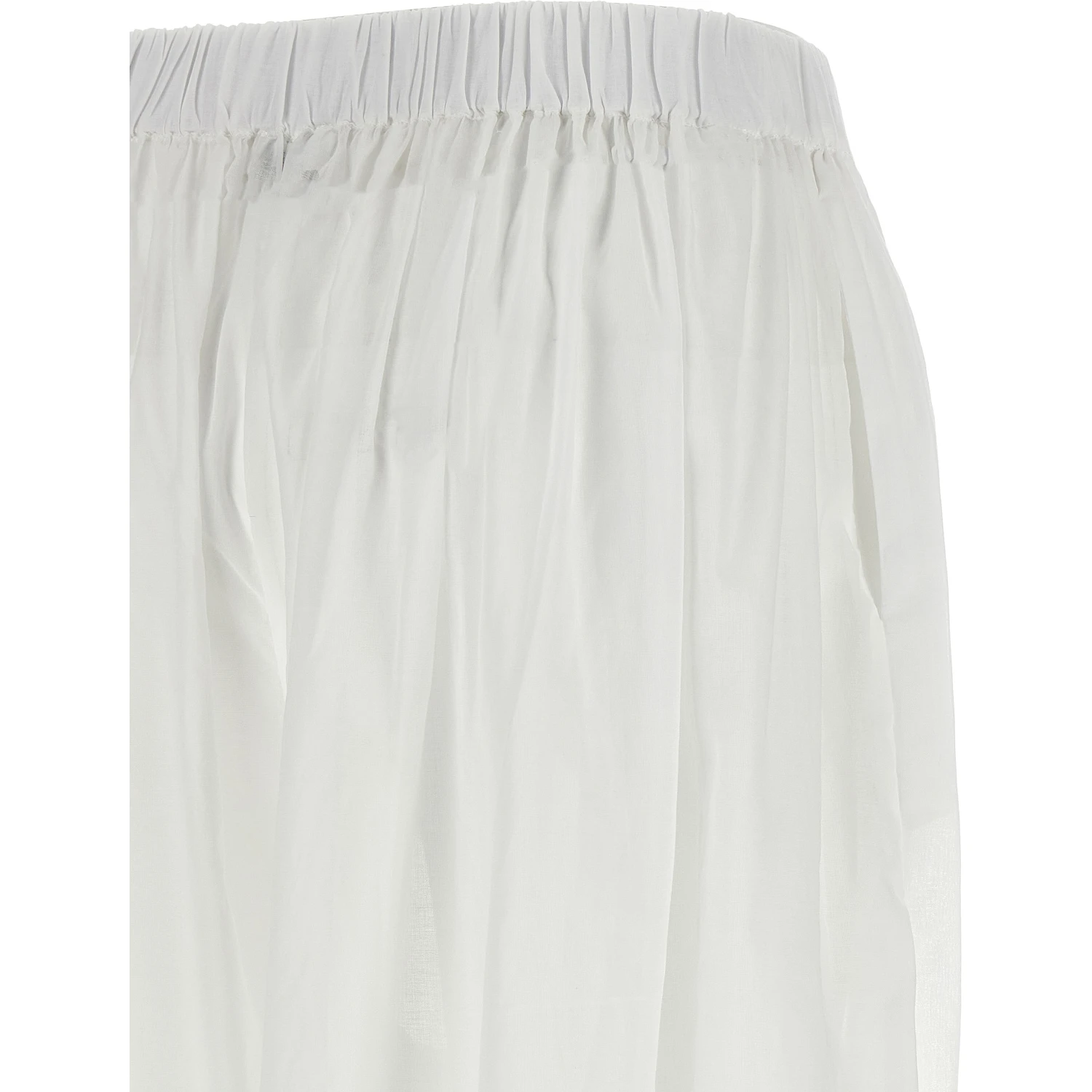 White Cotton Casual Pants
