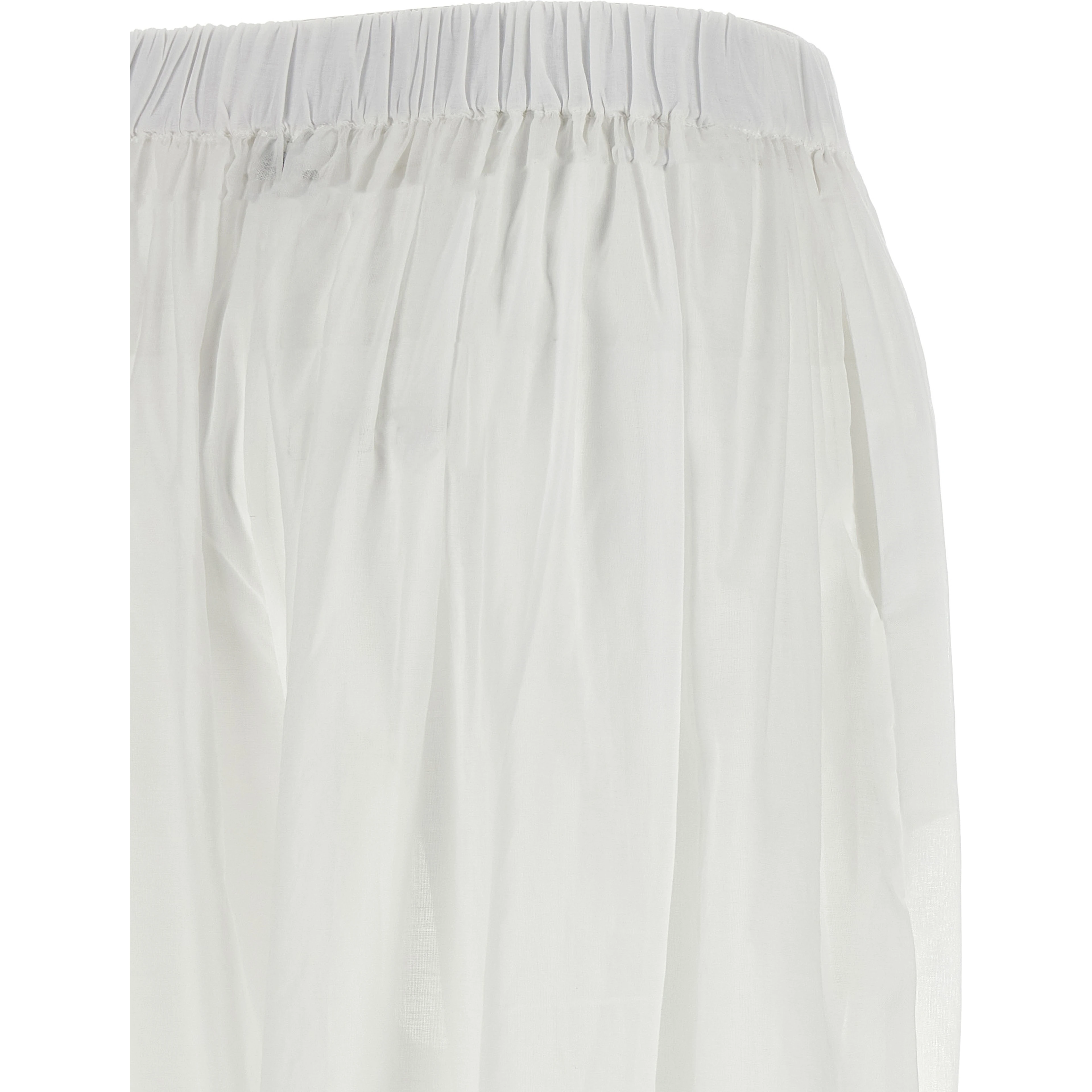 White Cotton Casual Pants