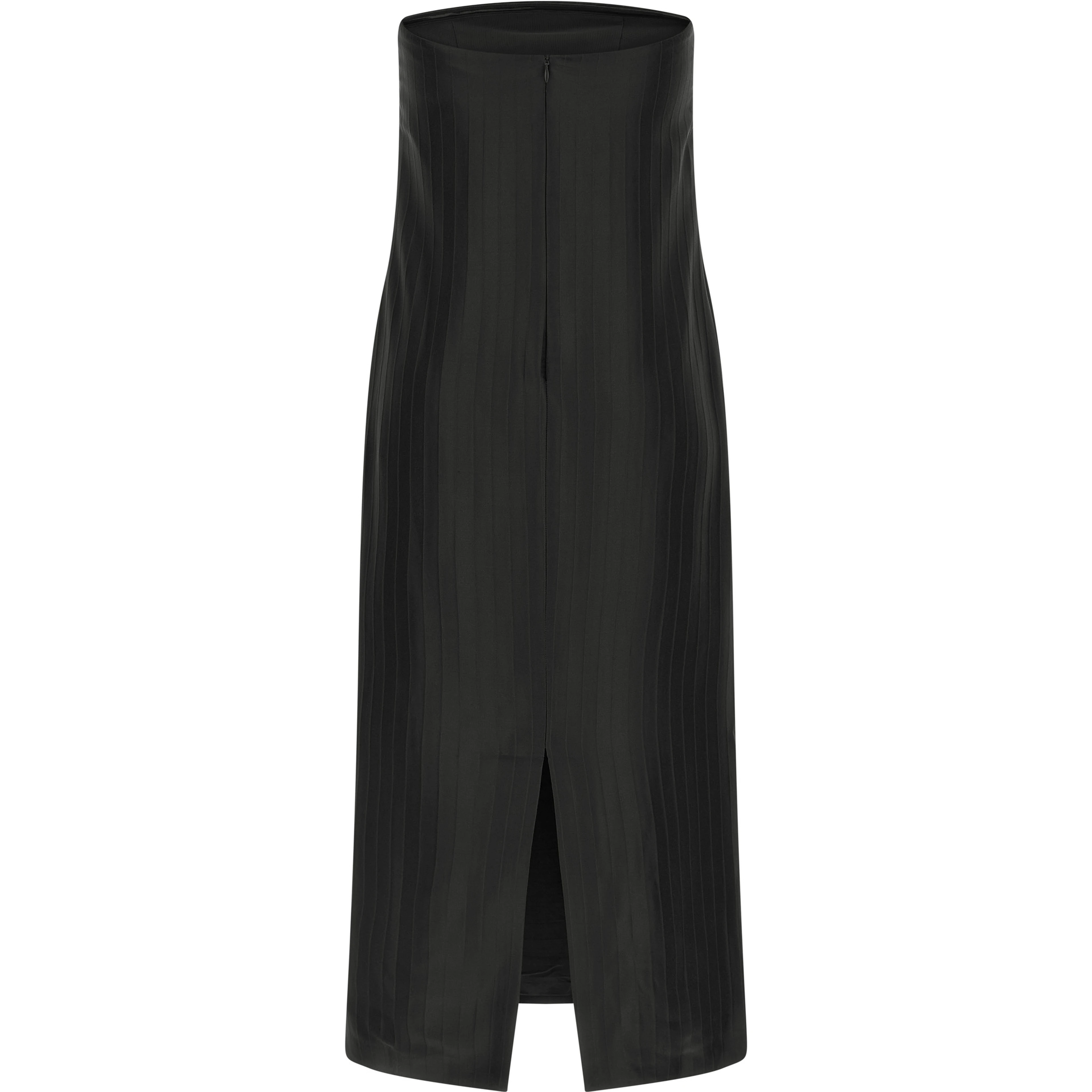 Black Viscose Midi Dress