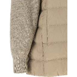 Beige Polyester Full-Length Jacket