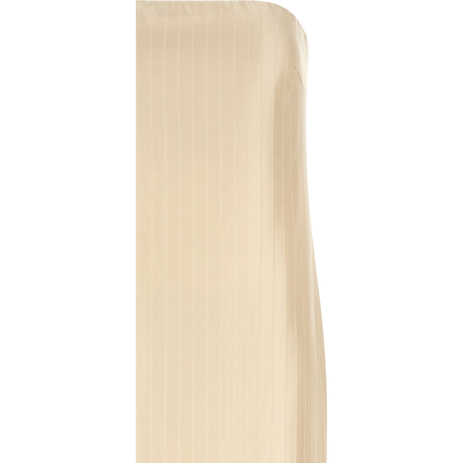 Beige Viscose Midi Dress