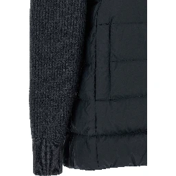 Blue Polyester Full-Length Jacket