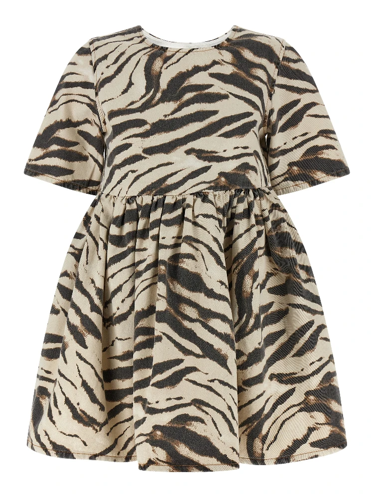 Multicolor Organic Cotton Short Dress