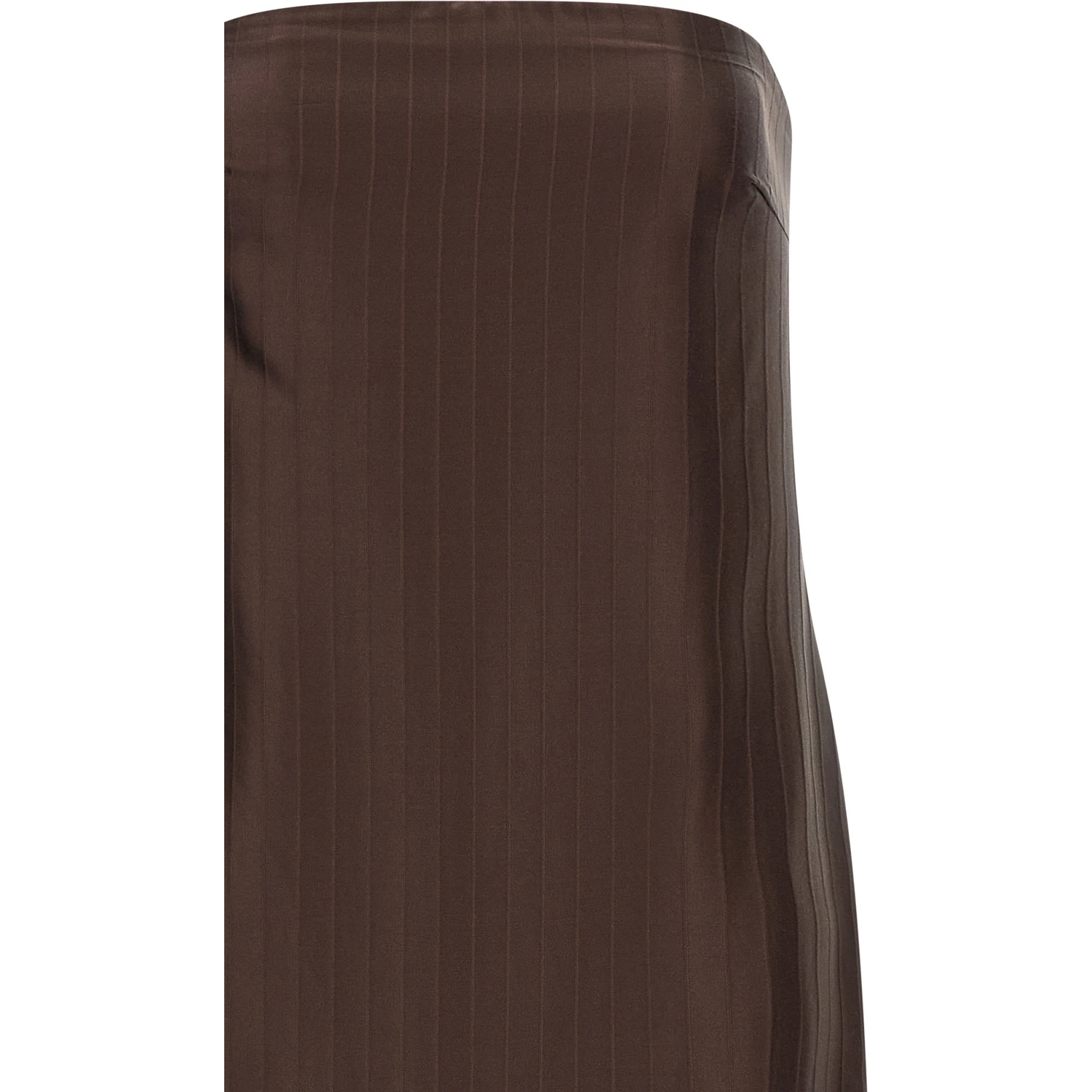 Brown Viscose Midi Dress