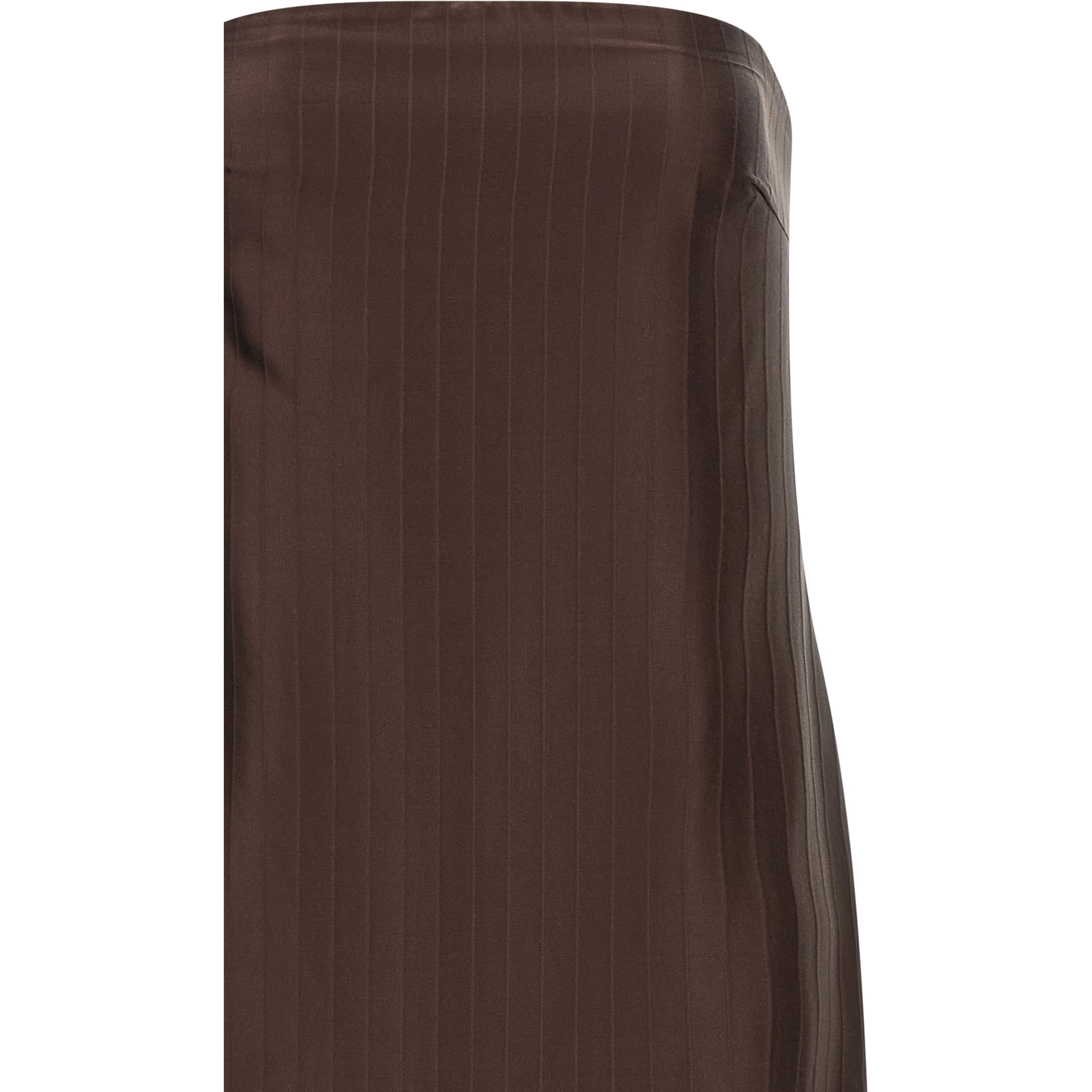 Brown Viscose Midi Dress