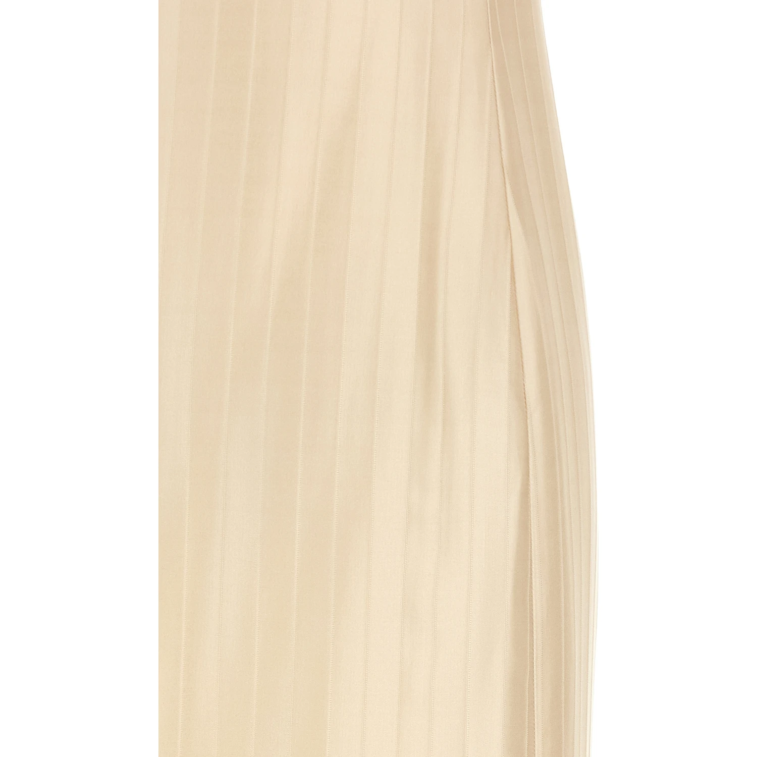 Beige Viscose Midi Dress