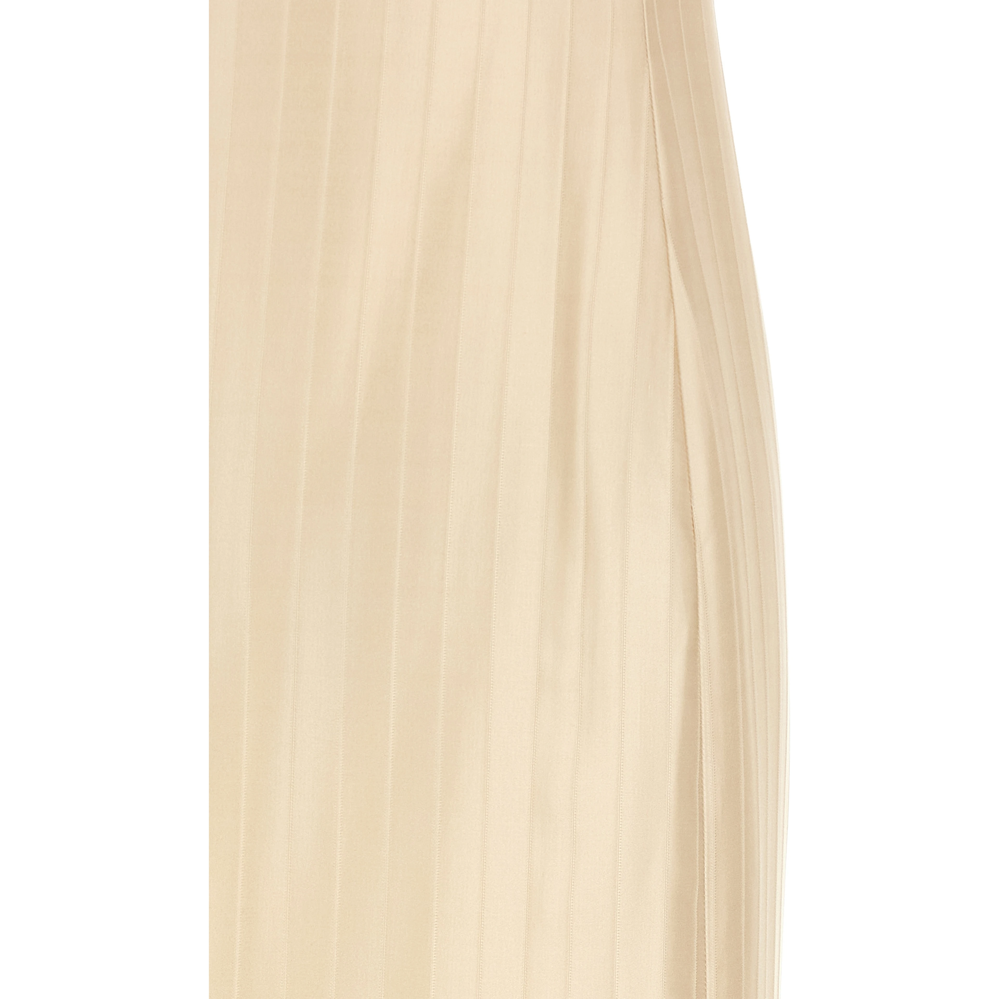 Beige Viscose Midi Dress