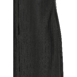 Black Viscose Midi Dress