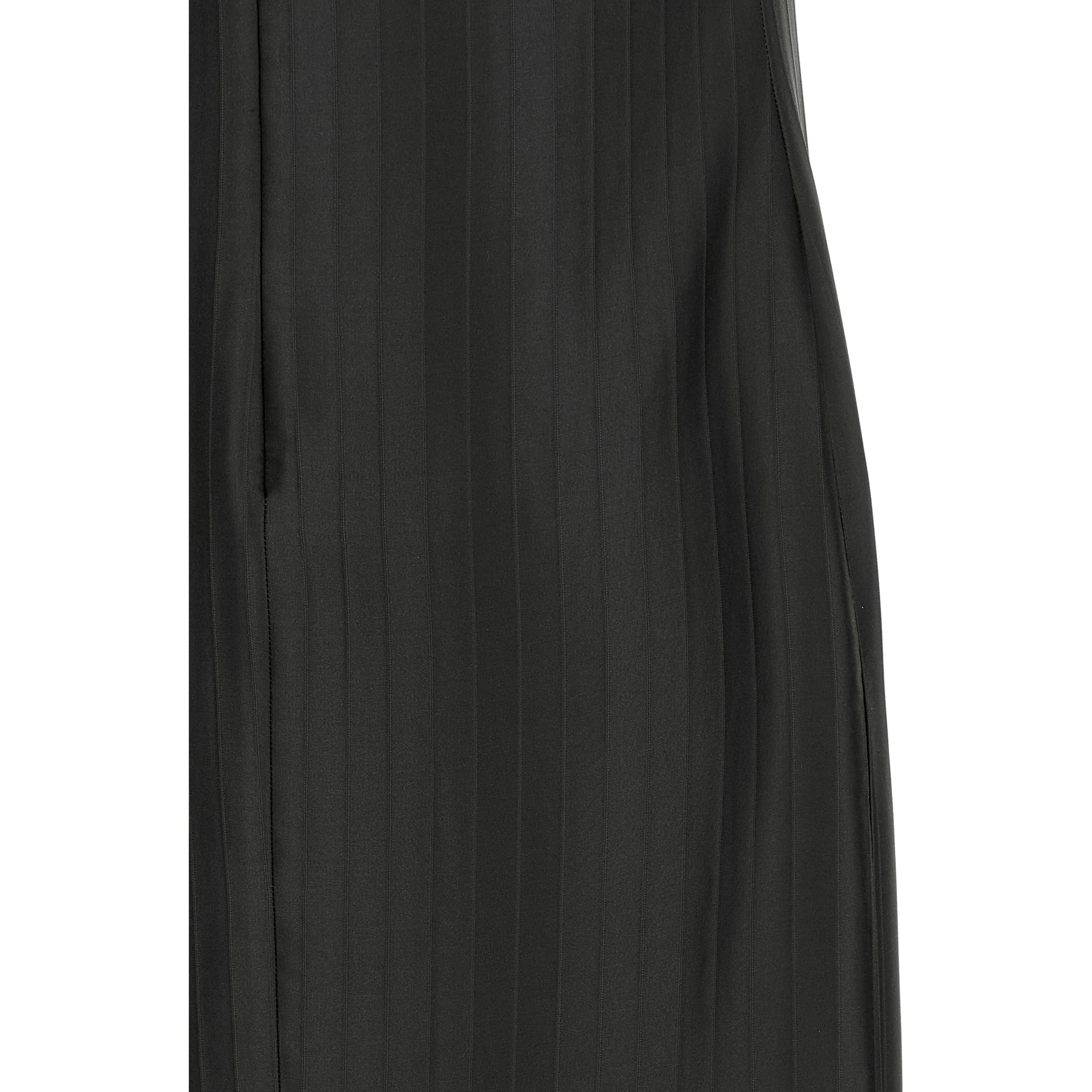 Black Viscose Midi Dress