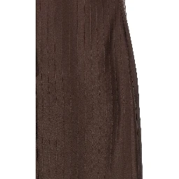 Brown Viscose Midi Dress