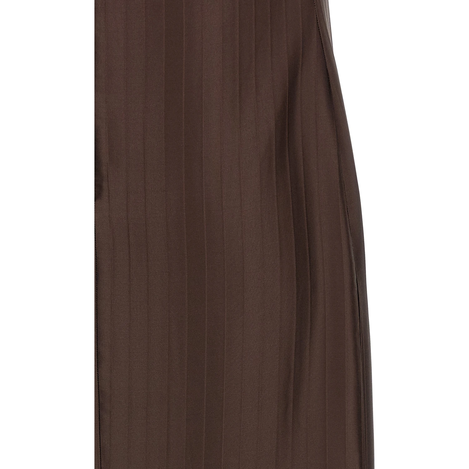 Brown Viscose Midi Dress