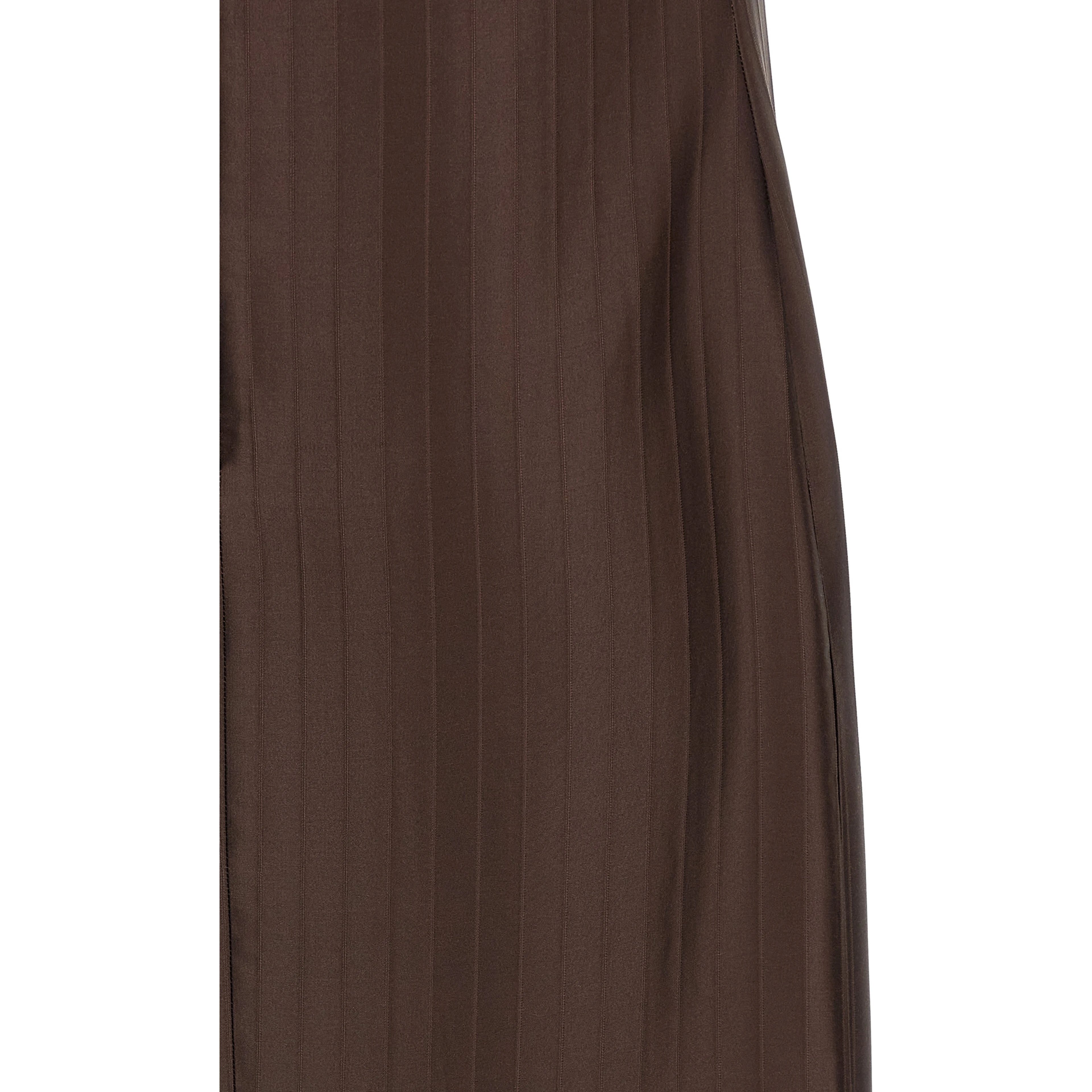 Brown Viscose Midi Dress