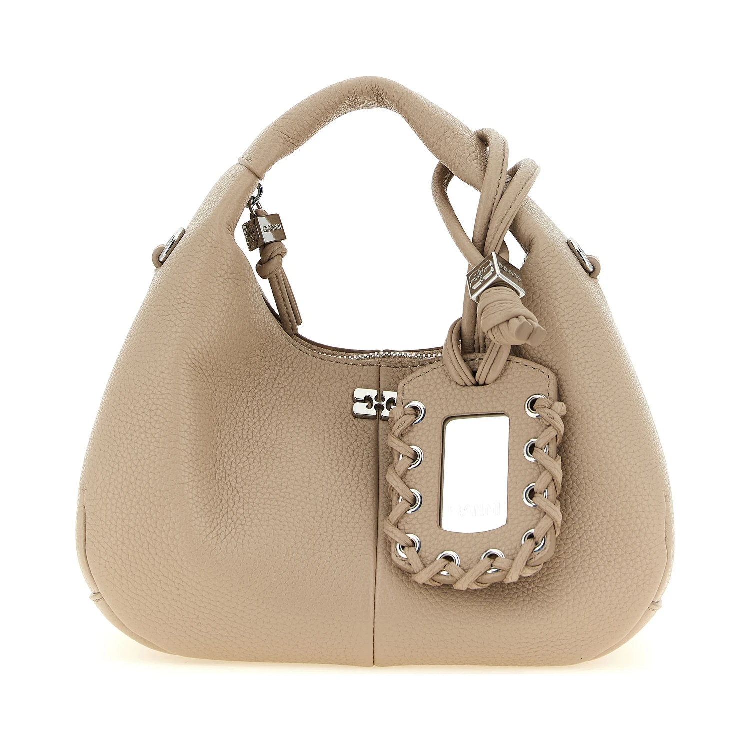 Beige Polyester Handbag