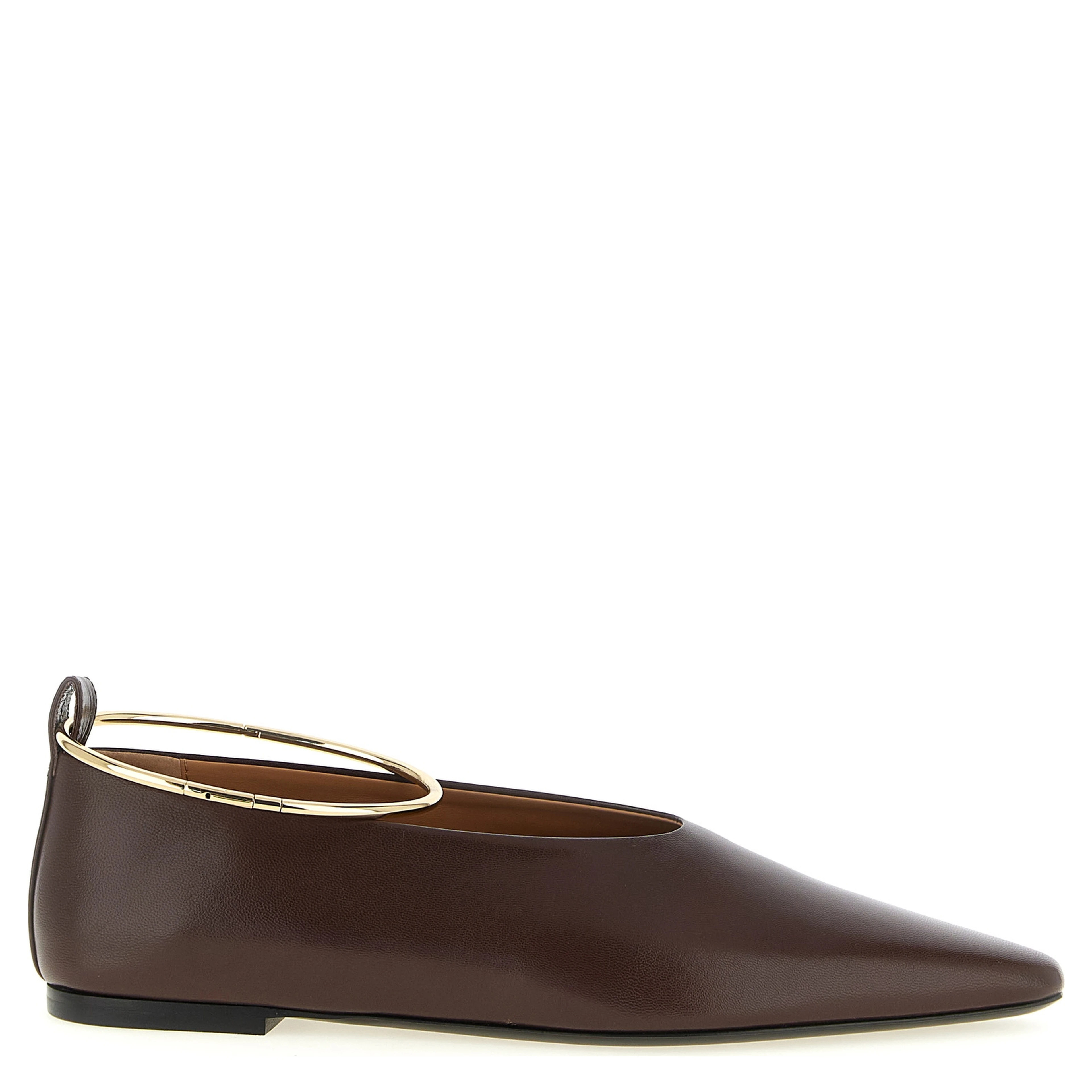 Brown Goatskin Ballet Flats