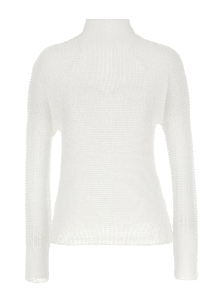 White Polyester Cardigan