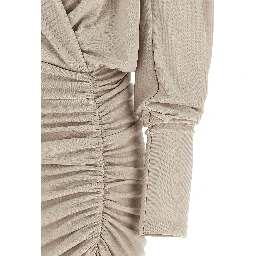 Gray Polyester Short Dress