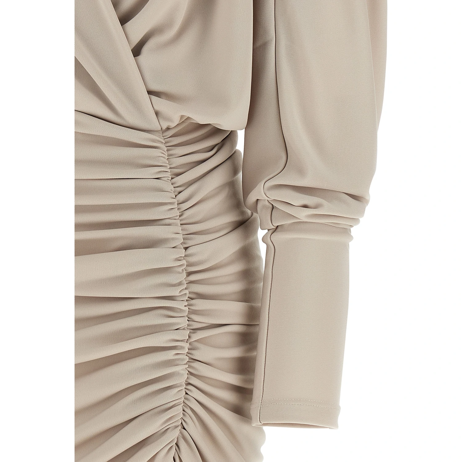 Gray Polyester Short Dress