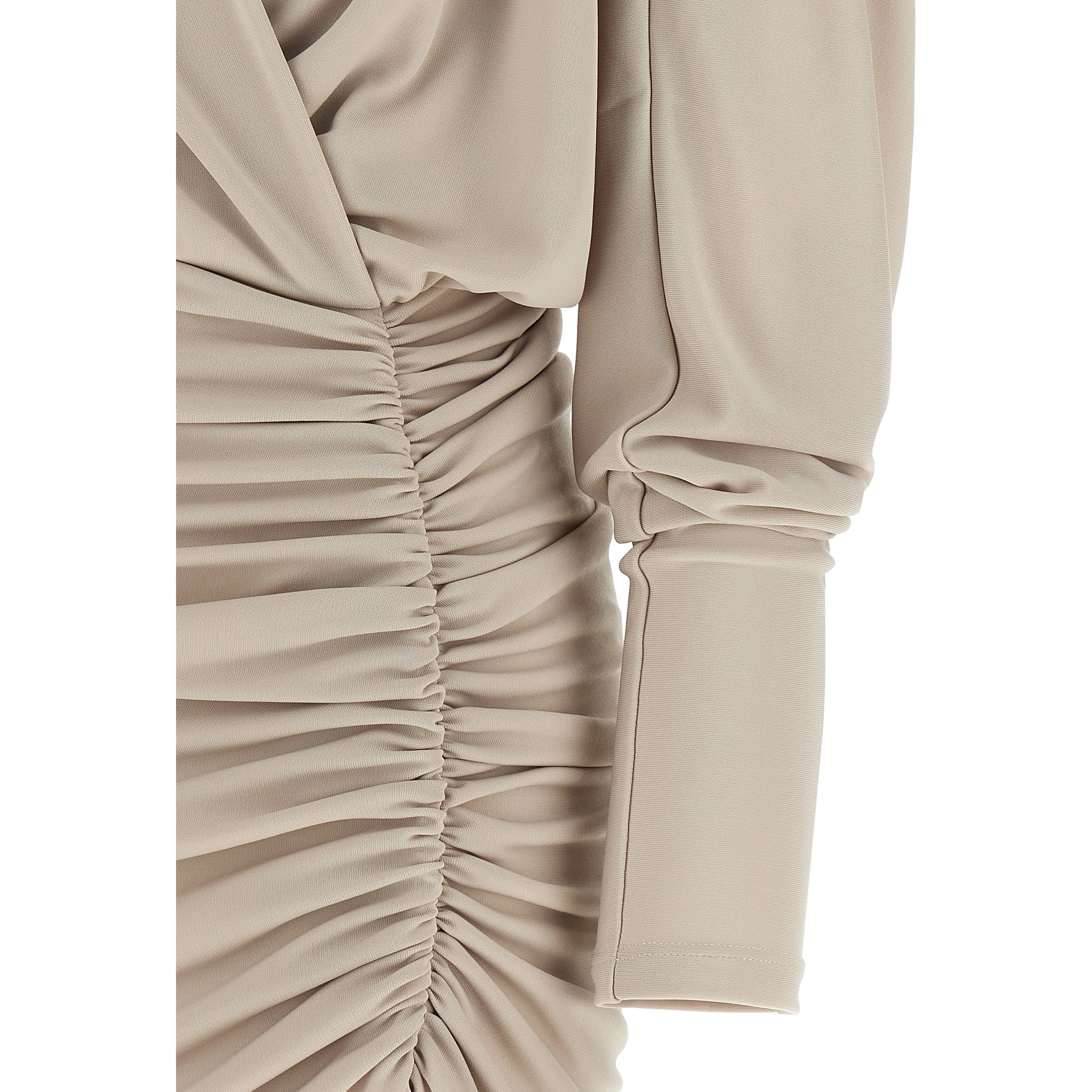 Gray Polyester Short Dress