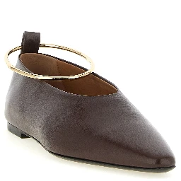 Brown Goatskin Ballet Flats