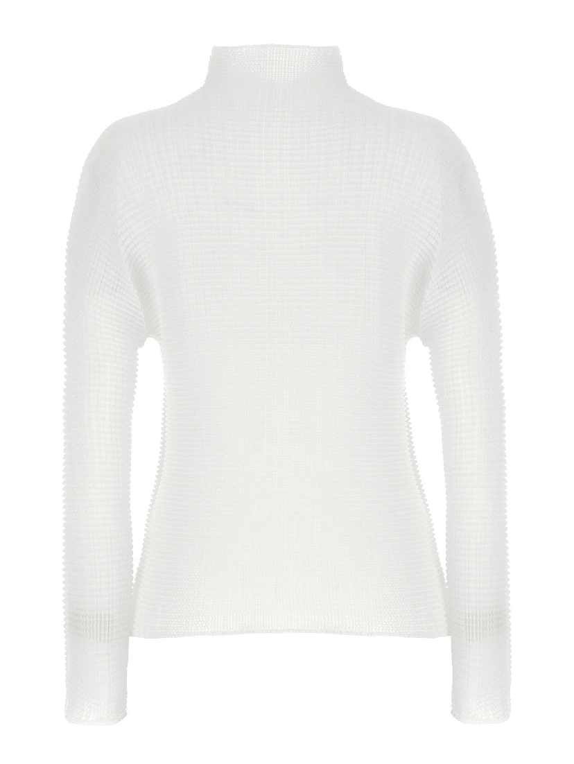 White Polyester Cardigan