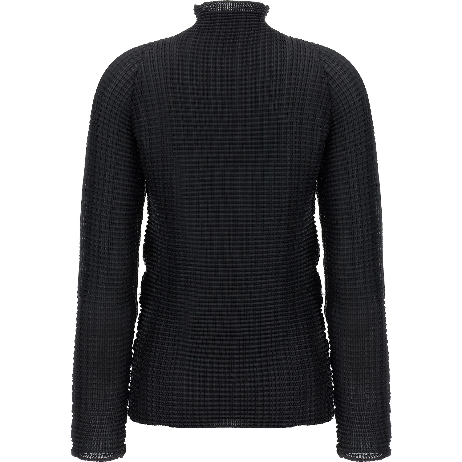 Black Polyester Cardigan