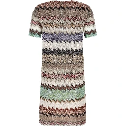 Multicolor Viscose Short Dress