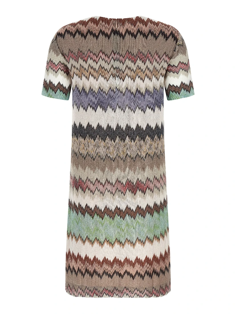Multicolor Viscose Short Dress