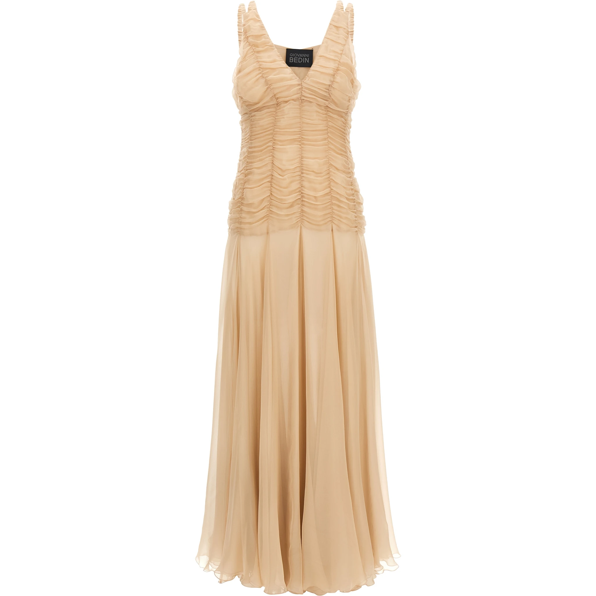Multicolor Silk Long Dress