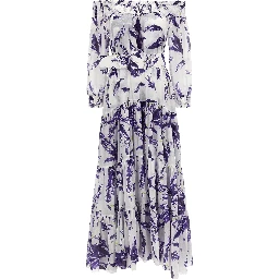 Purple Cotton Long Dress