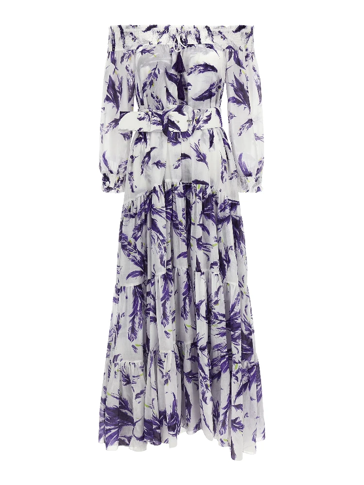 Purple Cotton Long Dress
