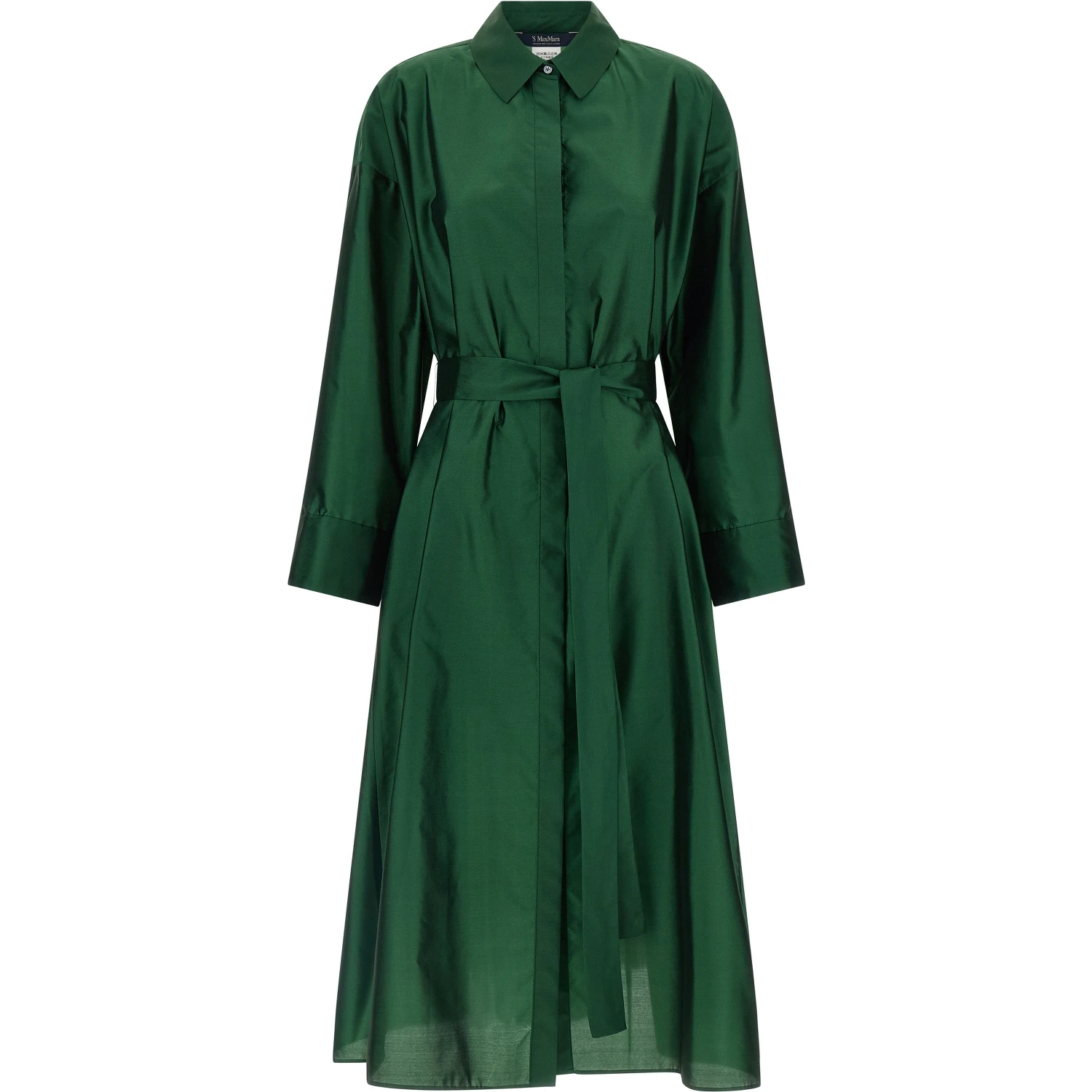 Bicolor Polyester Midi Dress