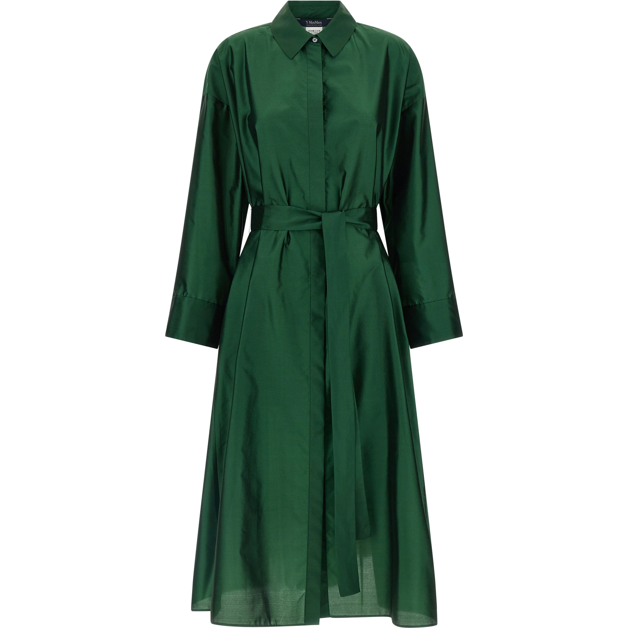 Bicolor Polyester Midi Dress