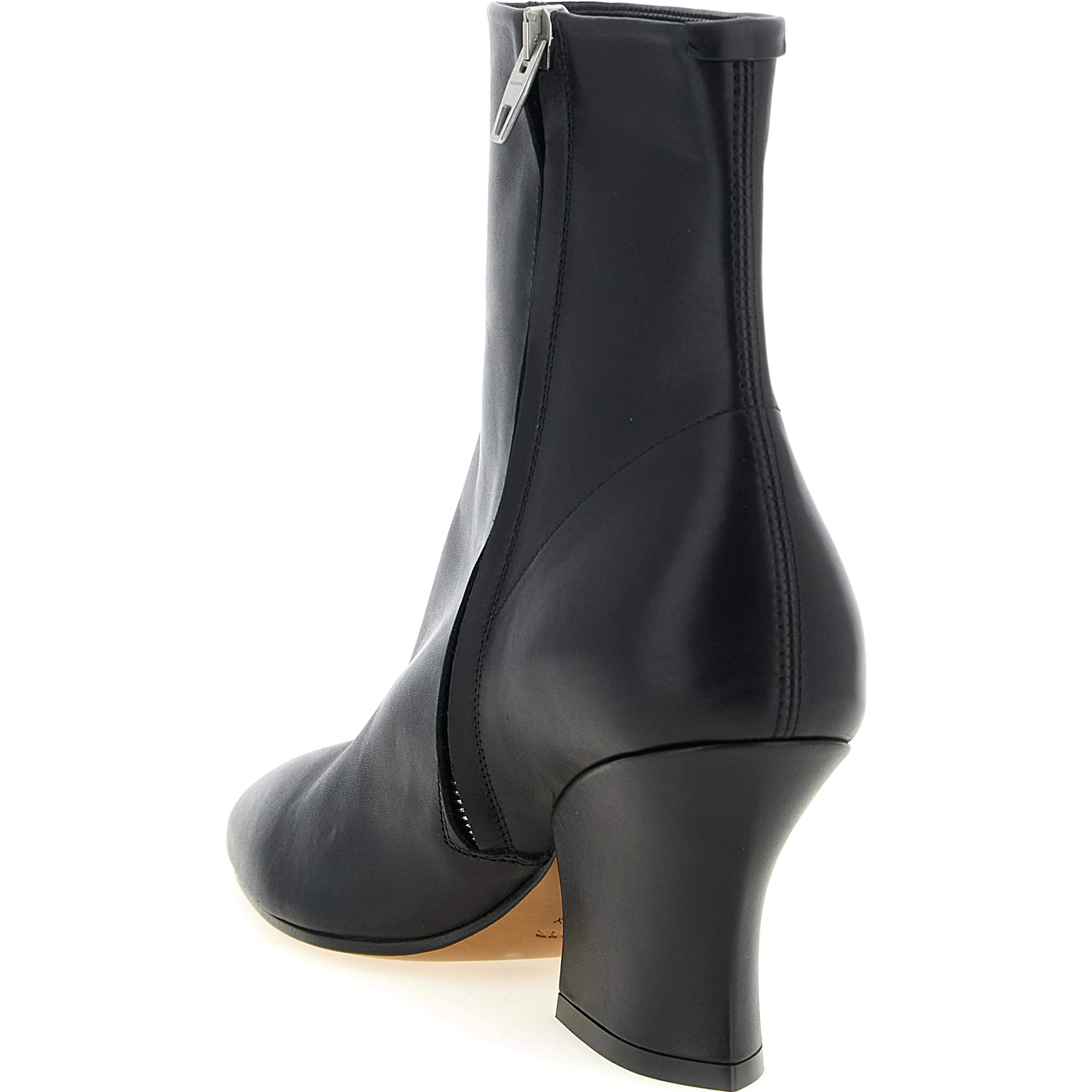 Black Calfskin Ankle Boots