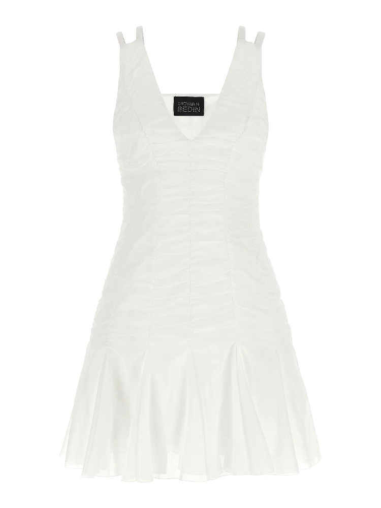 White Cotton Short Dress