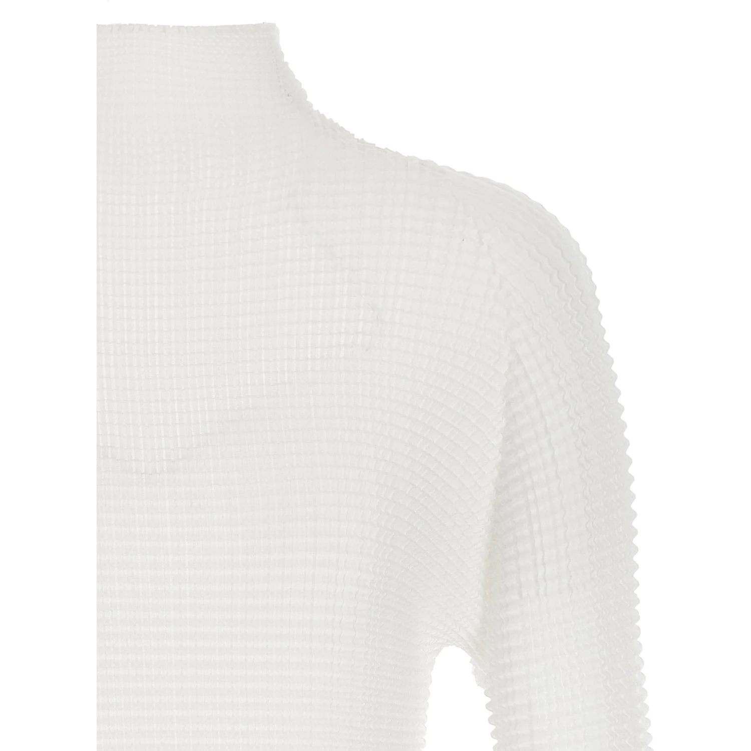 White Polyester Cardigan