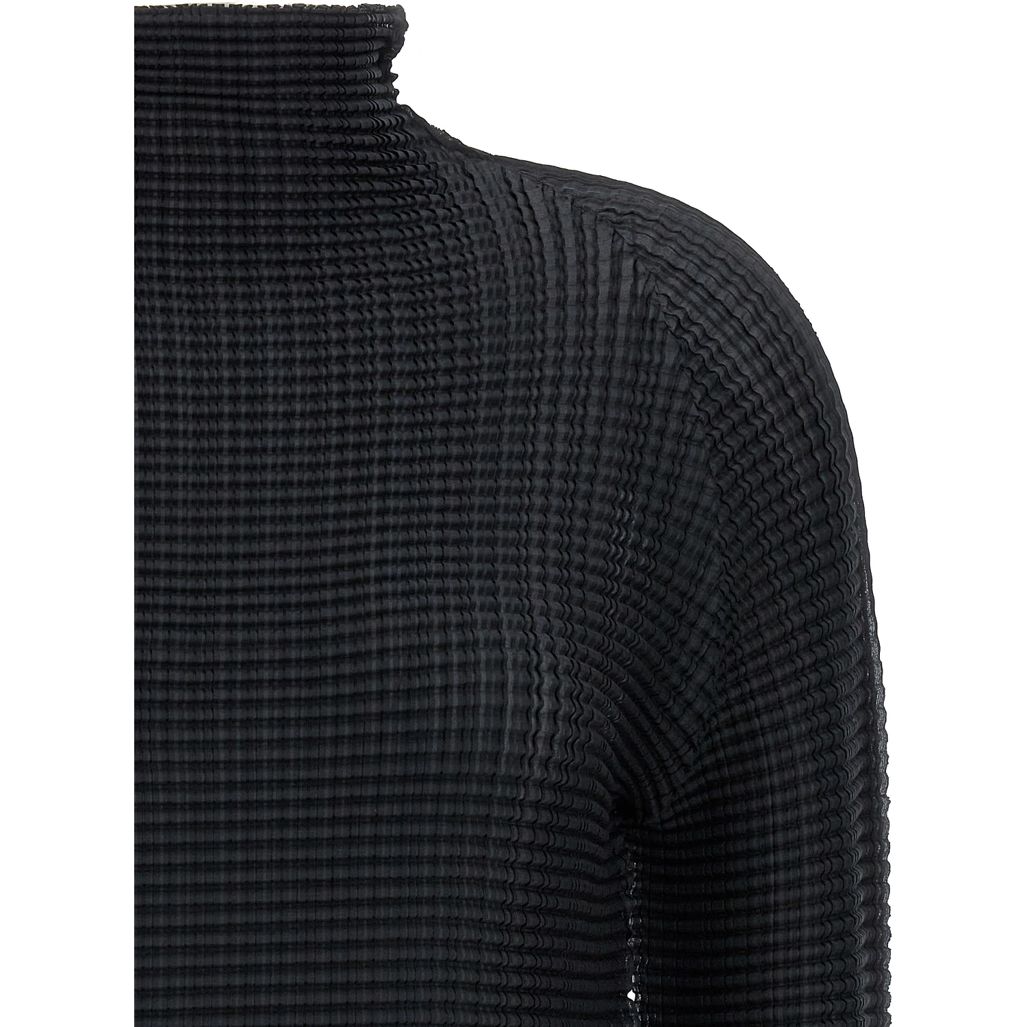 Black Polyester Cardigan