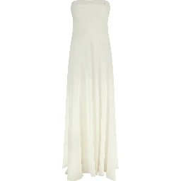 White Silk Long Dress