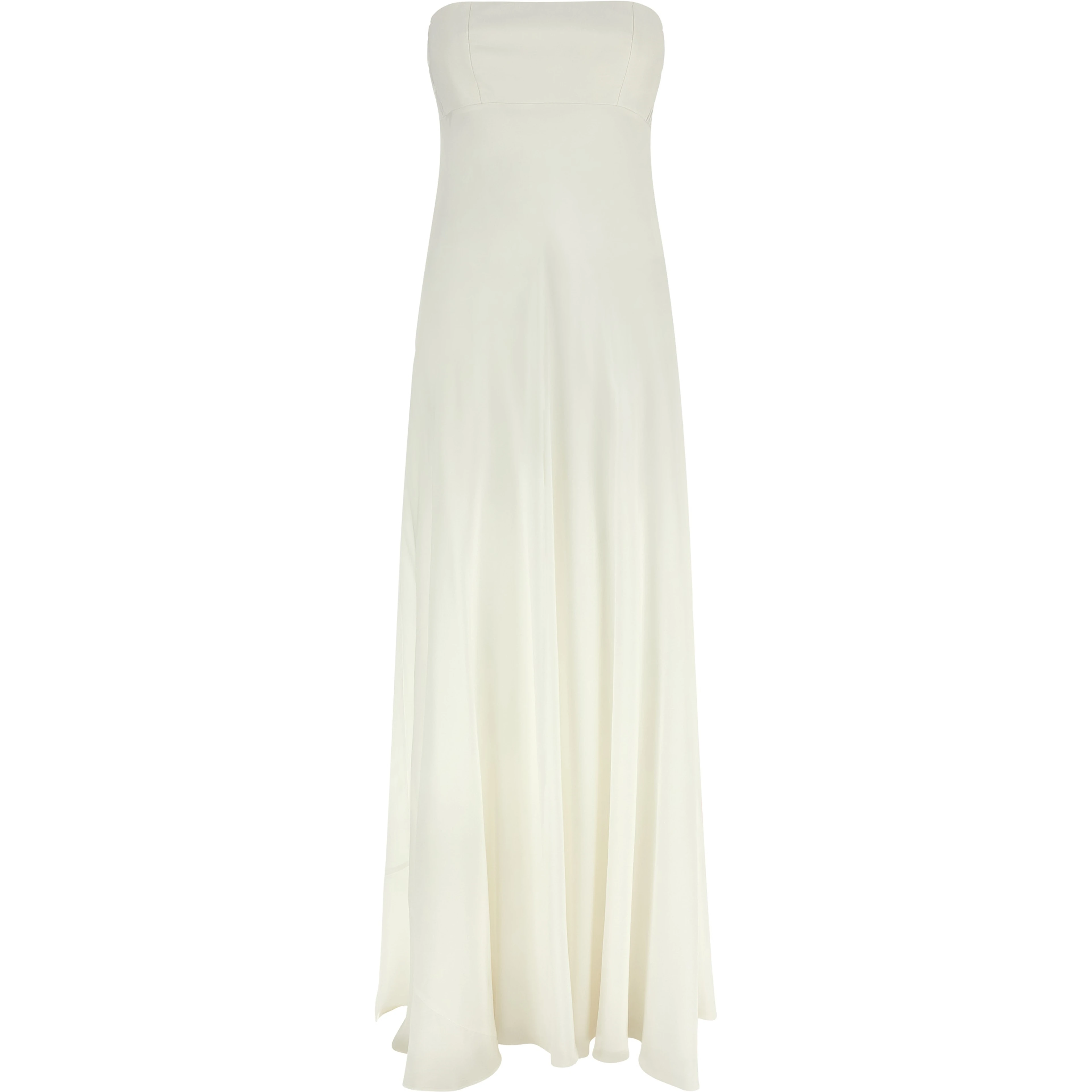 White Silk Long Dress