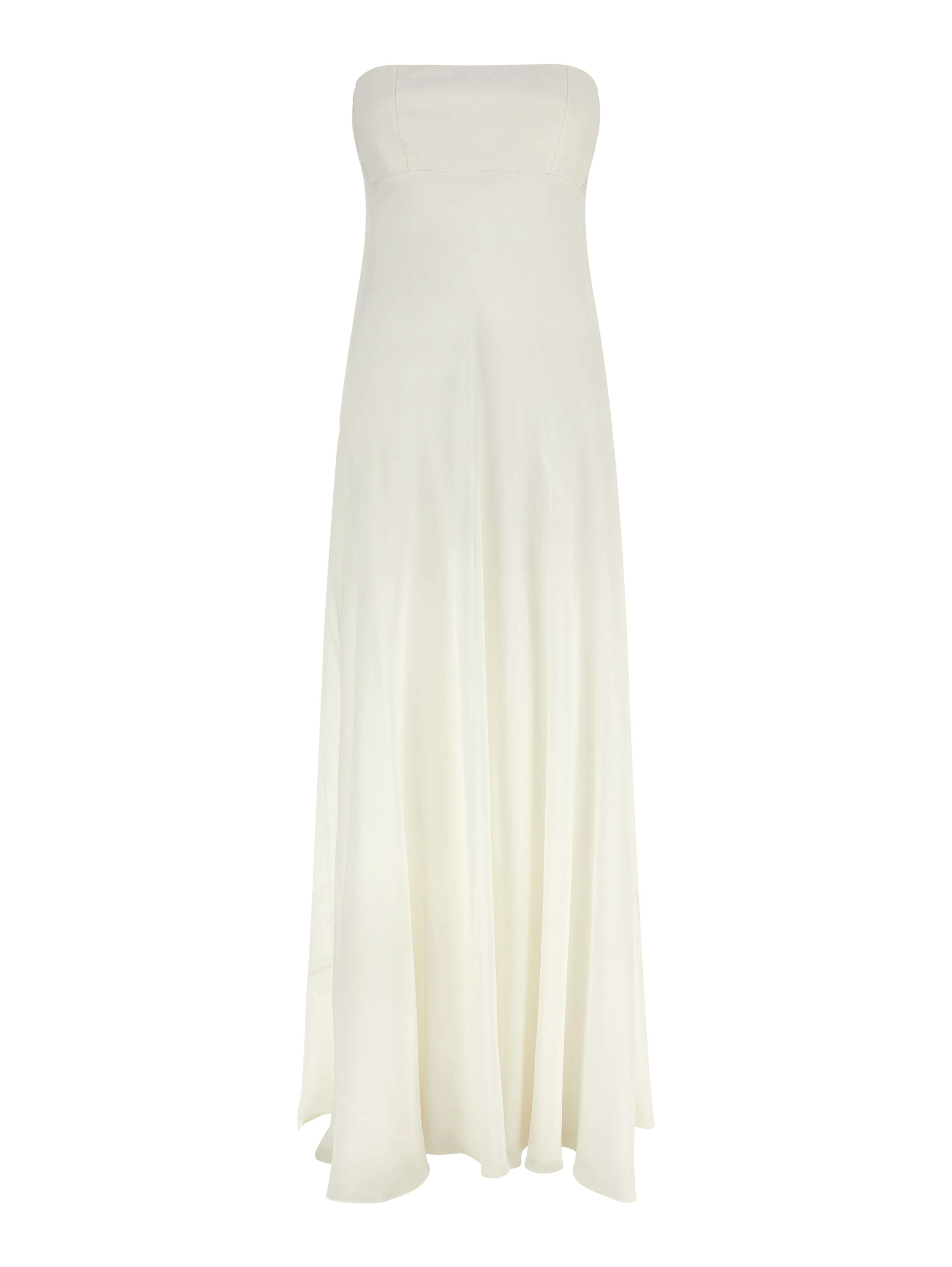 White Silk Long Dress