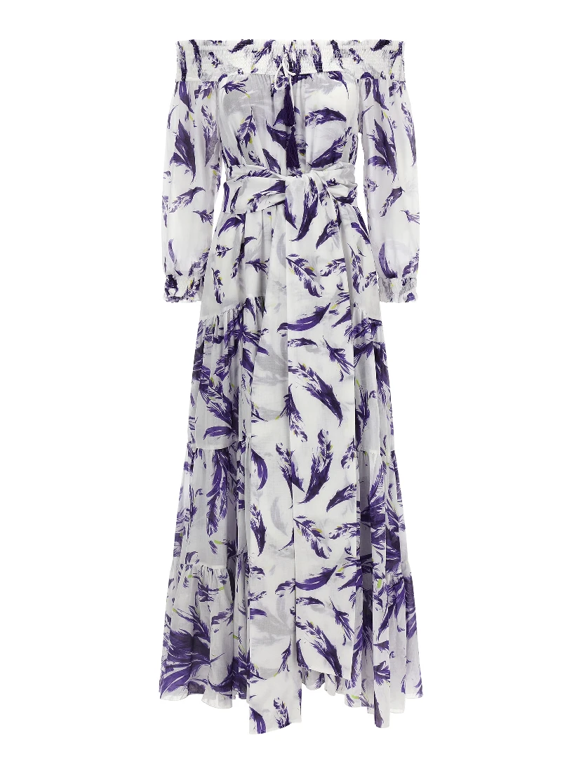 Purple Cotton Long Dress