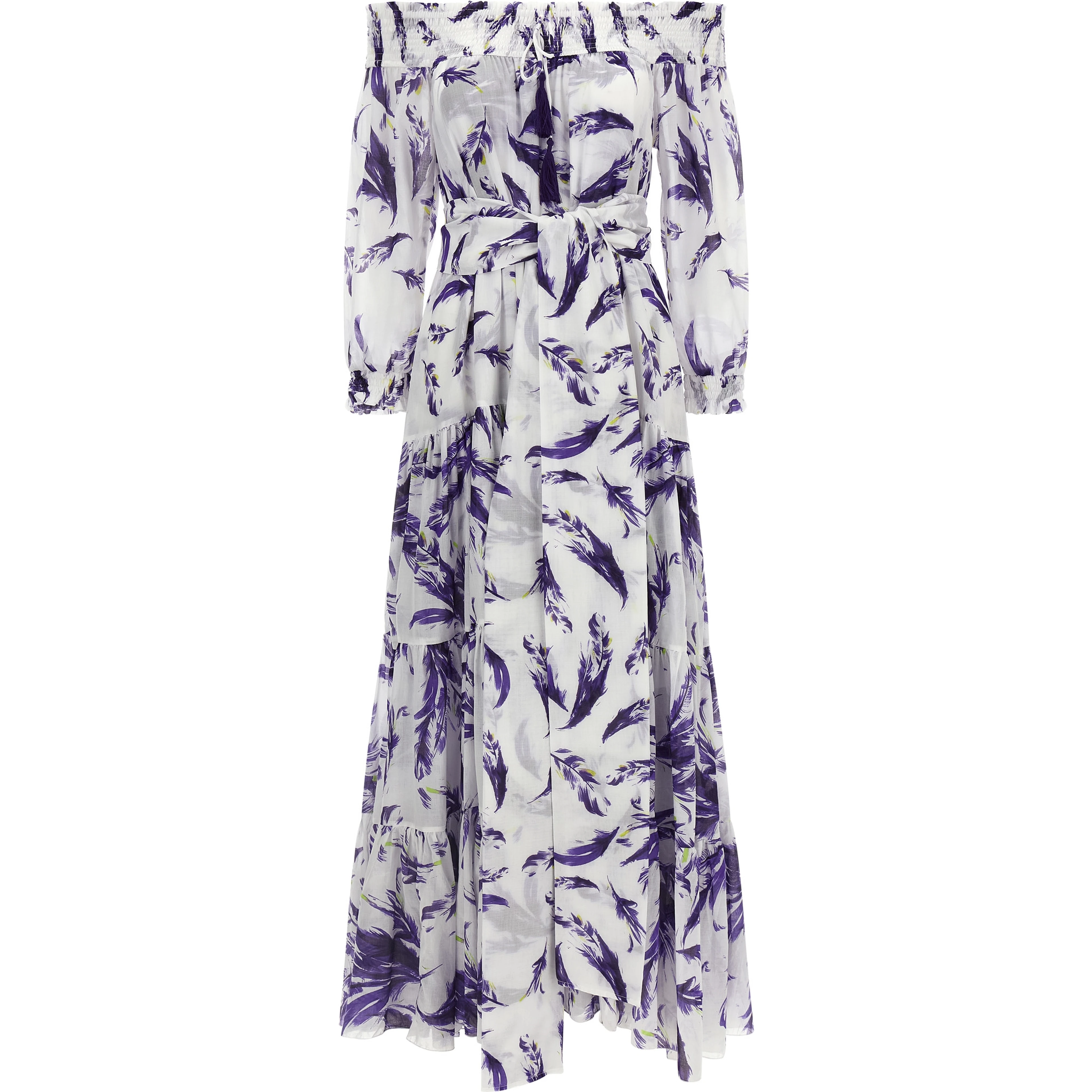 Purple Cotton Long Dress