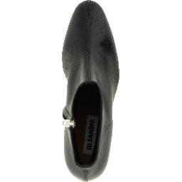 Black Calfskin Ankle Boots
