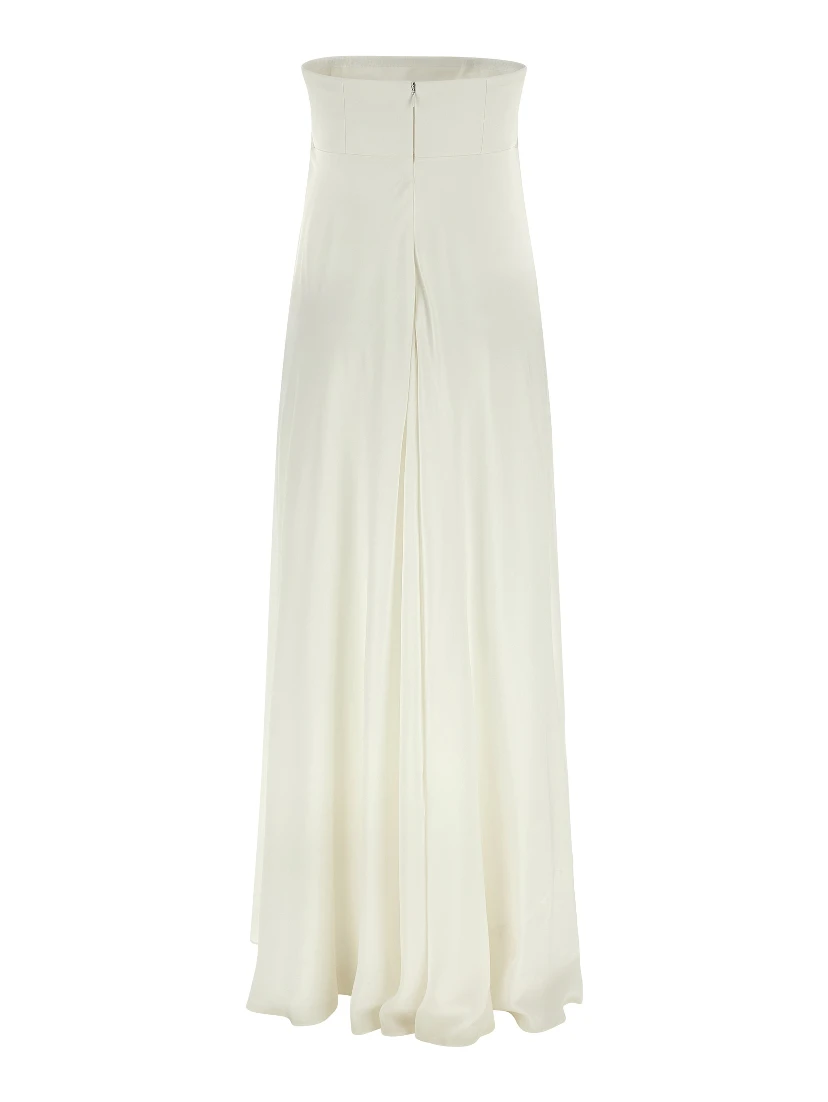 White Silk Long Dress