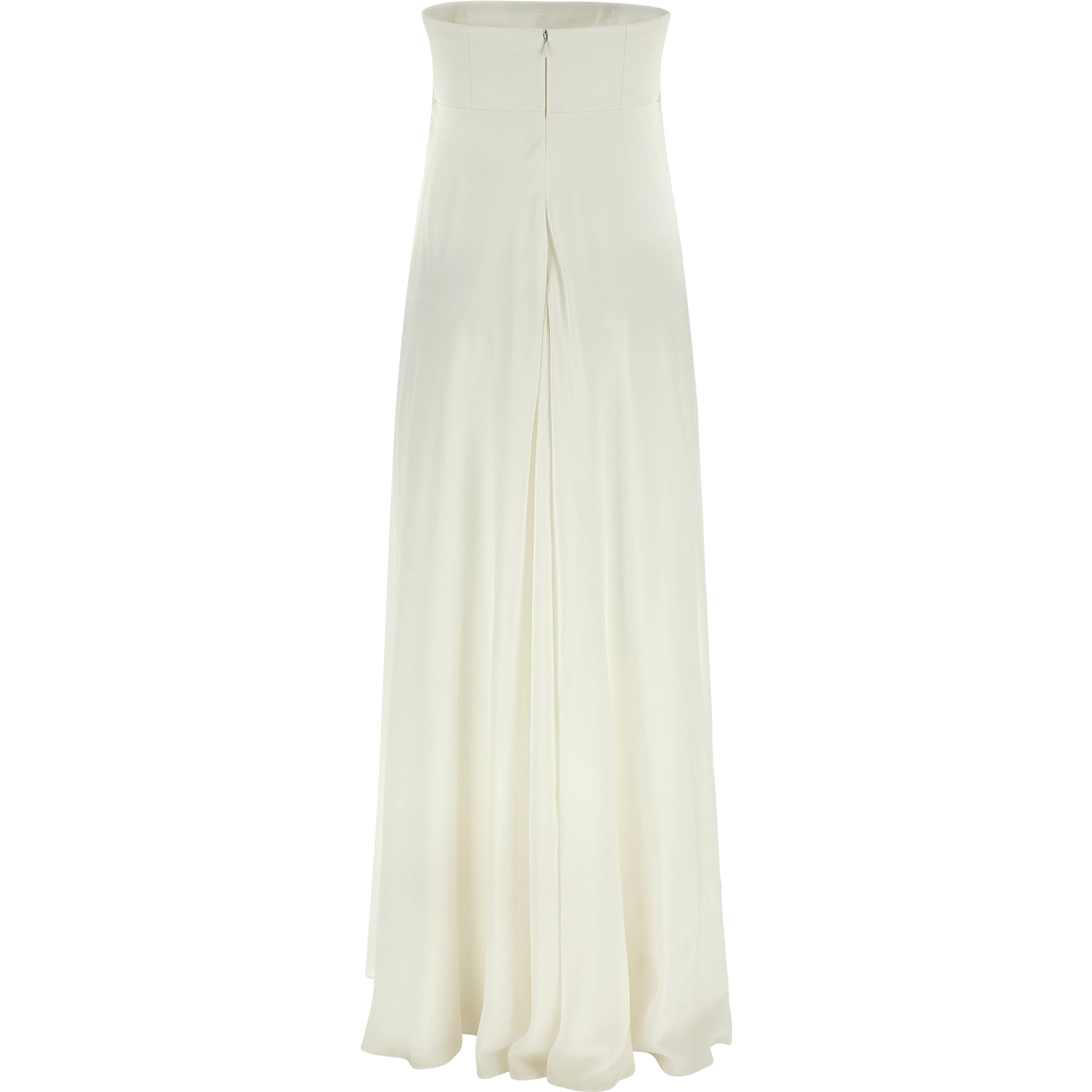 White Silk Long Dress
