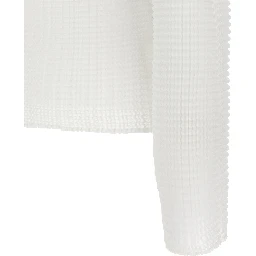 White Polyester Cardigan